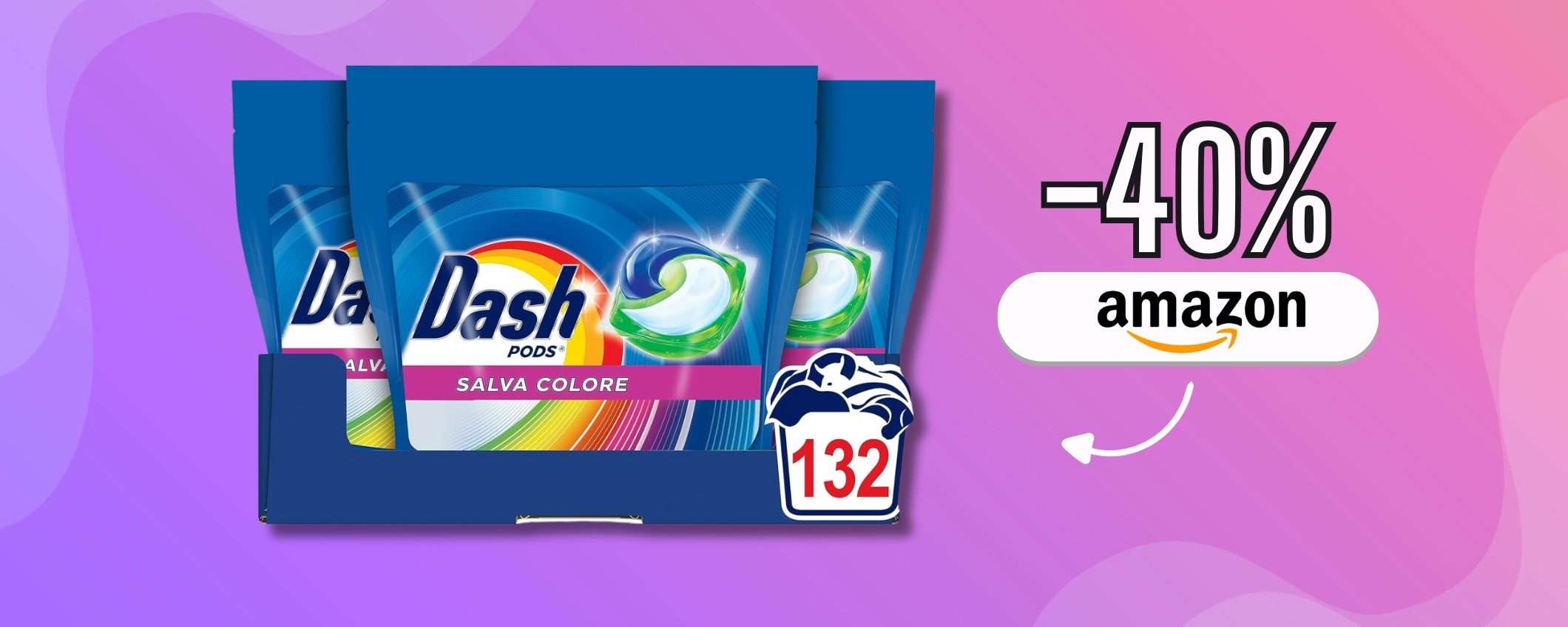 Dash Pods e i suoi 132 lavaggi a prezzo centrifugato solo su Amazon Dash Pods e i suoi 132 lavaggi a prezzo centrifugato solo su Amazon
