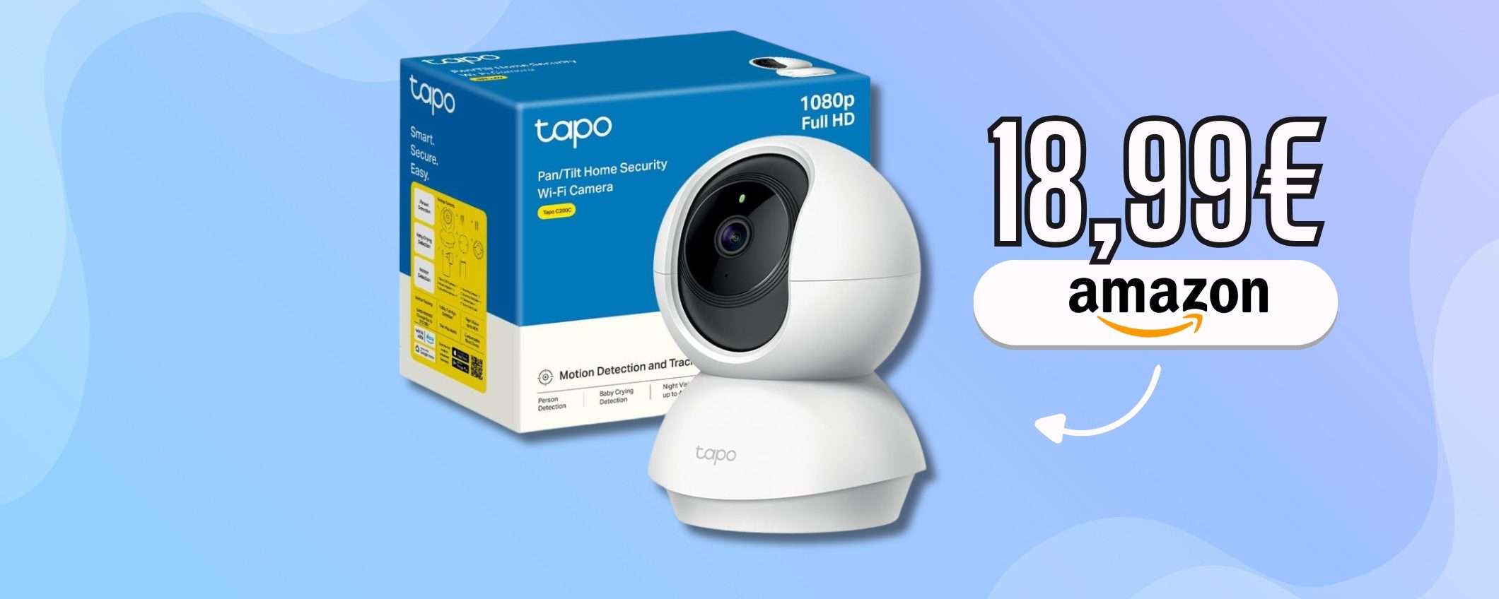 La tua sicurezza costa meno di 20€ con la Tapo C200C, sistema completo La tua sicurezza costa meno di 20€ con la Tapo C200C, sistema completo