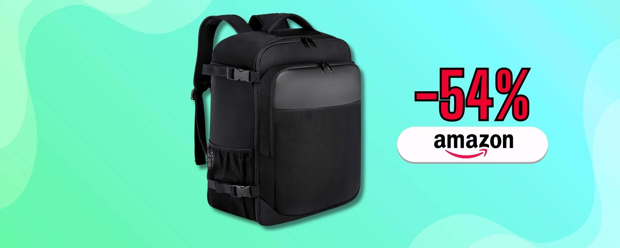 Zaino 40x20x25 è impossibile pagare penali quando voli (su Amazon ora) Zaino 40x20x25 è impossibile pagare penali quando voli (su Amazon ora)