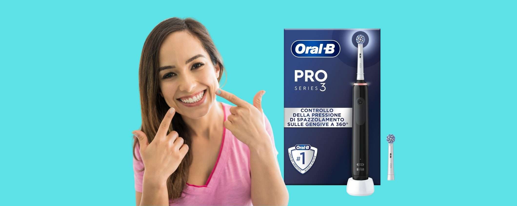I denti così puliti come con lo spazzolino elettrico Oral-B Pro 3 non li puoi avere I denti così puliti come con lo spazzolino elettrico Oral-B Pro 3 non li puoi avere
