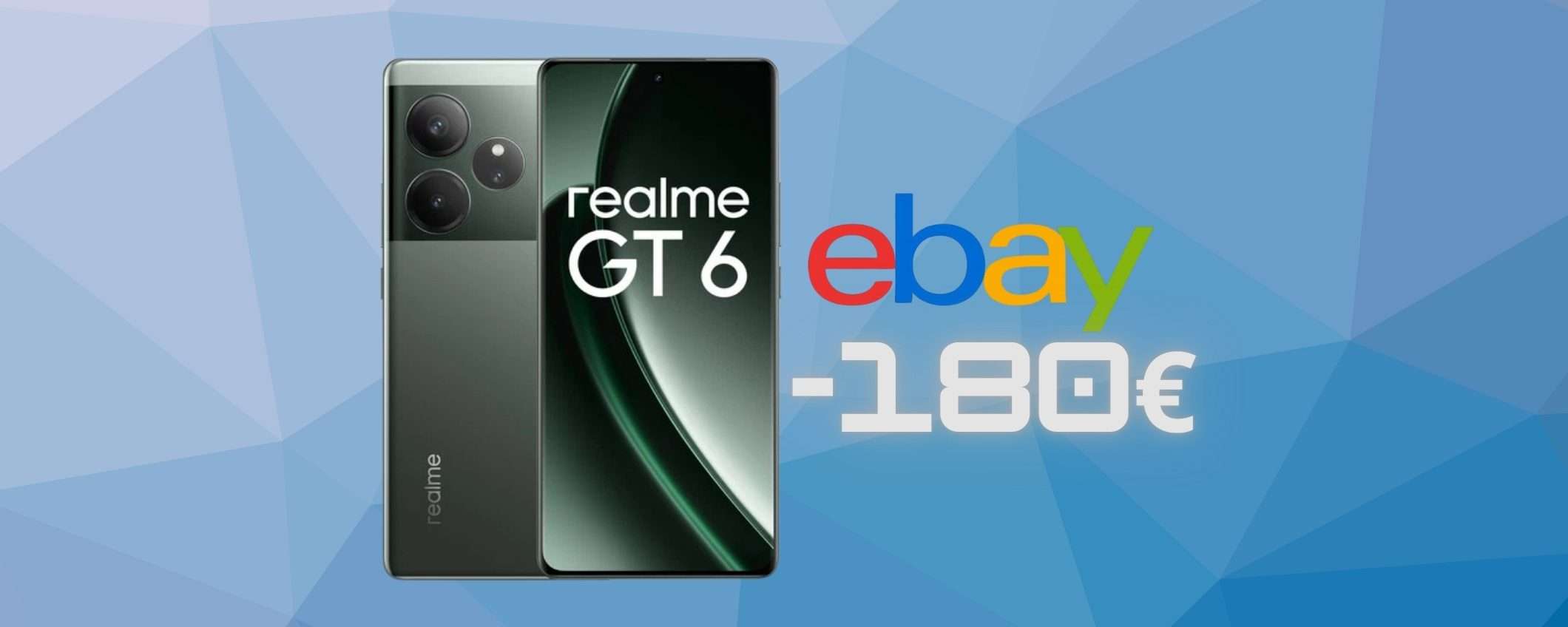 eBay da sogno con l'OFFERTA per Realme GT6 da 256GB a 180€ in MENO eBay da sogno con l'OFFERTA per Realme GT6 da 256GB a 180€ in MENO