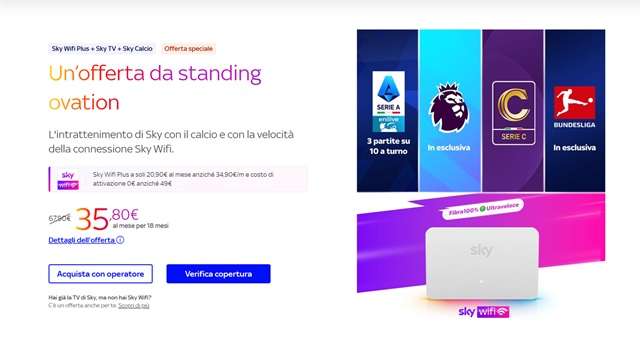 fibra sky wifi offerta fino al 6 aprile
