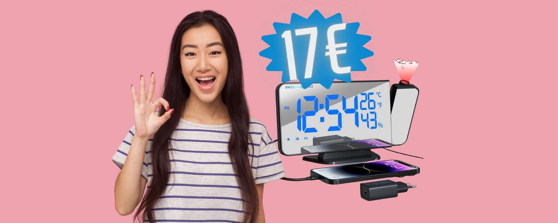 GENIALE sveglia con proiettore e display da 7,5 pollici a soli 17€ su Amazon GENIALE sveglia con proiettore e display da 7,5 pollici a soli 17€ su Amazon