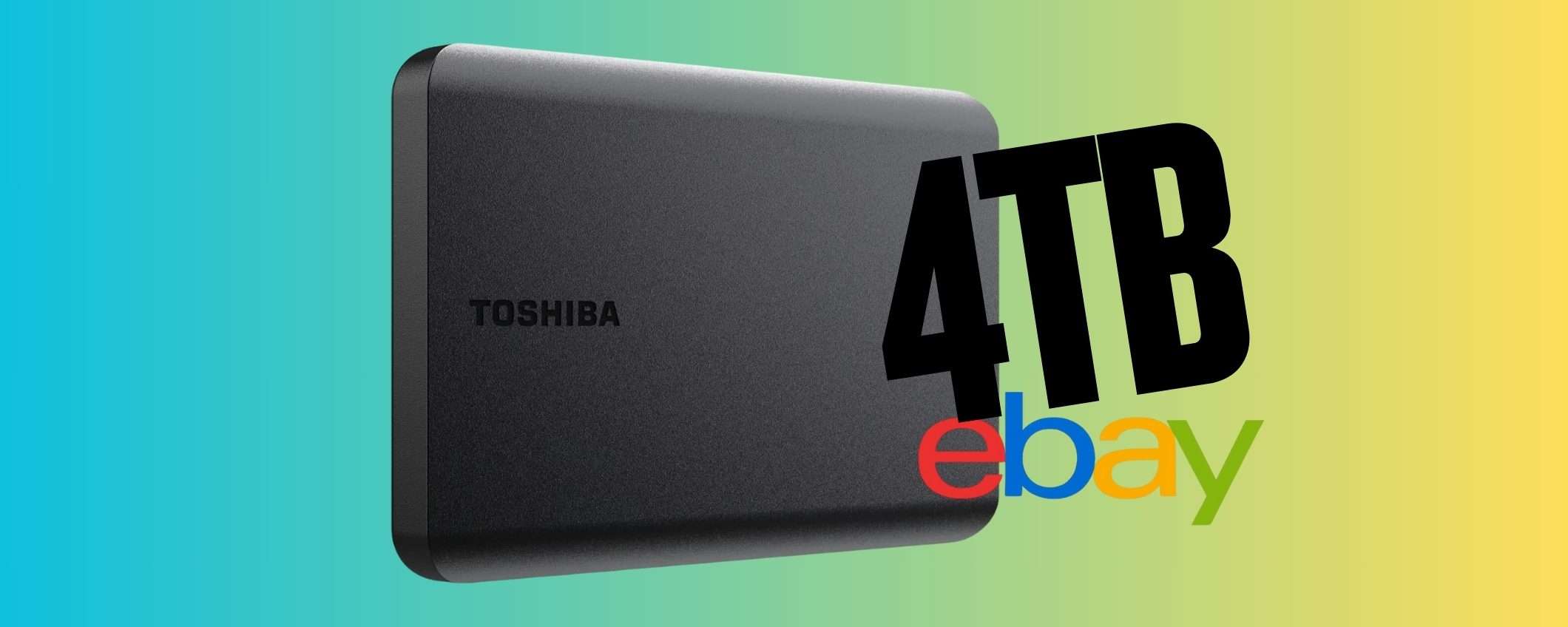 Hard Disk da 4TB Toshiba Canvio Basics: con CODICE SCONTO è da prendere ora Hard Disk da 4TB Toshiba Canvio Basics: con CODICE SCONTO è da prendere ora