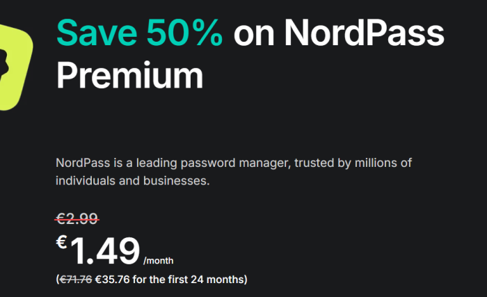 nordpass sconto