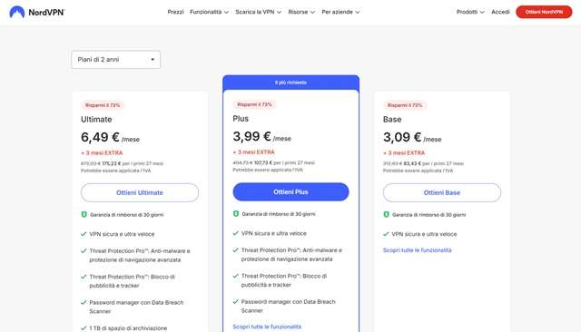 nordvpn offerta 73 per cento sconto