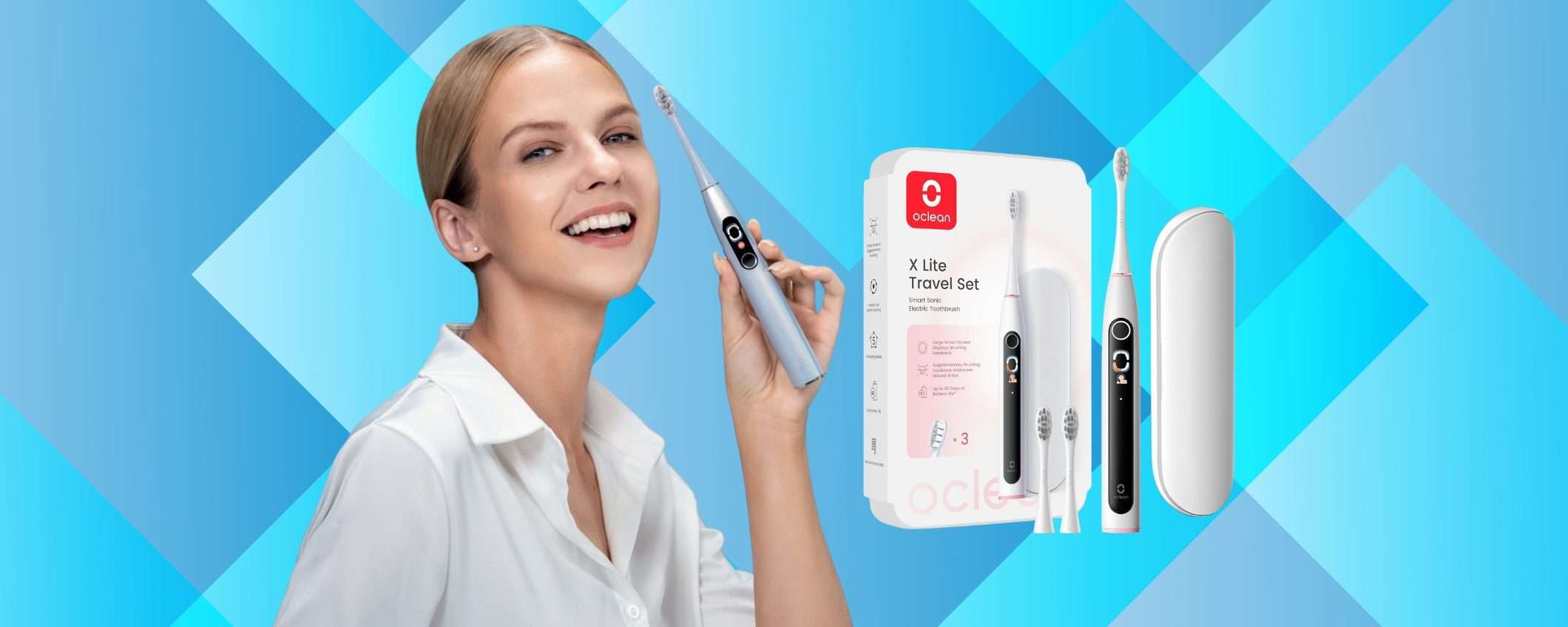 Oclean X Lite: spazzolino elettrico con 5 modalità e autonomia di 40 giorni Oclean X Lite: spazzolino elettrico con 5 modalità e autonomia di 40 giorni
