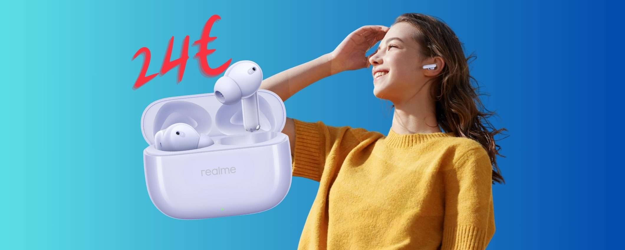OFFERTA BOMBA su Amazon: auricolari wireless realme T310 a soli 24€ OFFERTA BOMBA su Amazon: auricolari wireless realme T310 a soli 24€