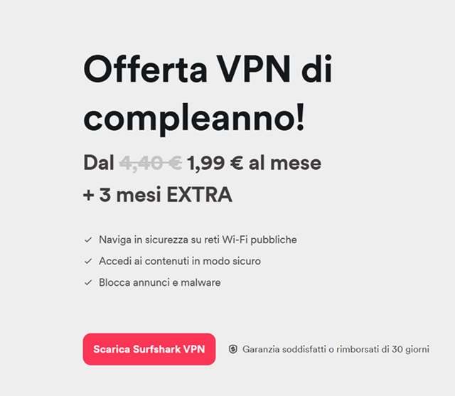 offerta vpn surfshark