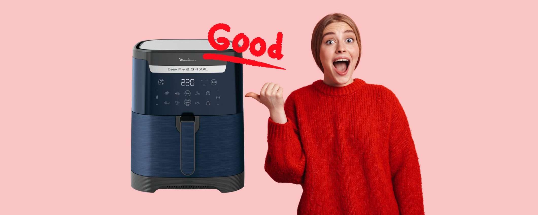 Piatti buoni senza grassi? Con la friggitrice ad aria Moulinex non è utopia Piatti buoni senza grassi? Con la friggitrice ad aria Moulinex non è utopia