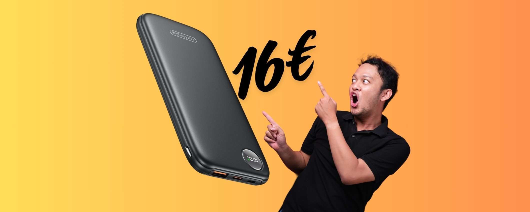 Power Bank ultra sottile con doppia uscita e 10000mAh oggi tuo a soli 16€ Power Bank ultra sottile con doppia uscita e 10000mAh oggi tuo a soli 16€