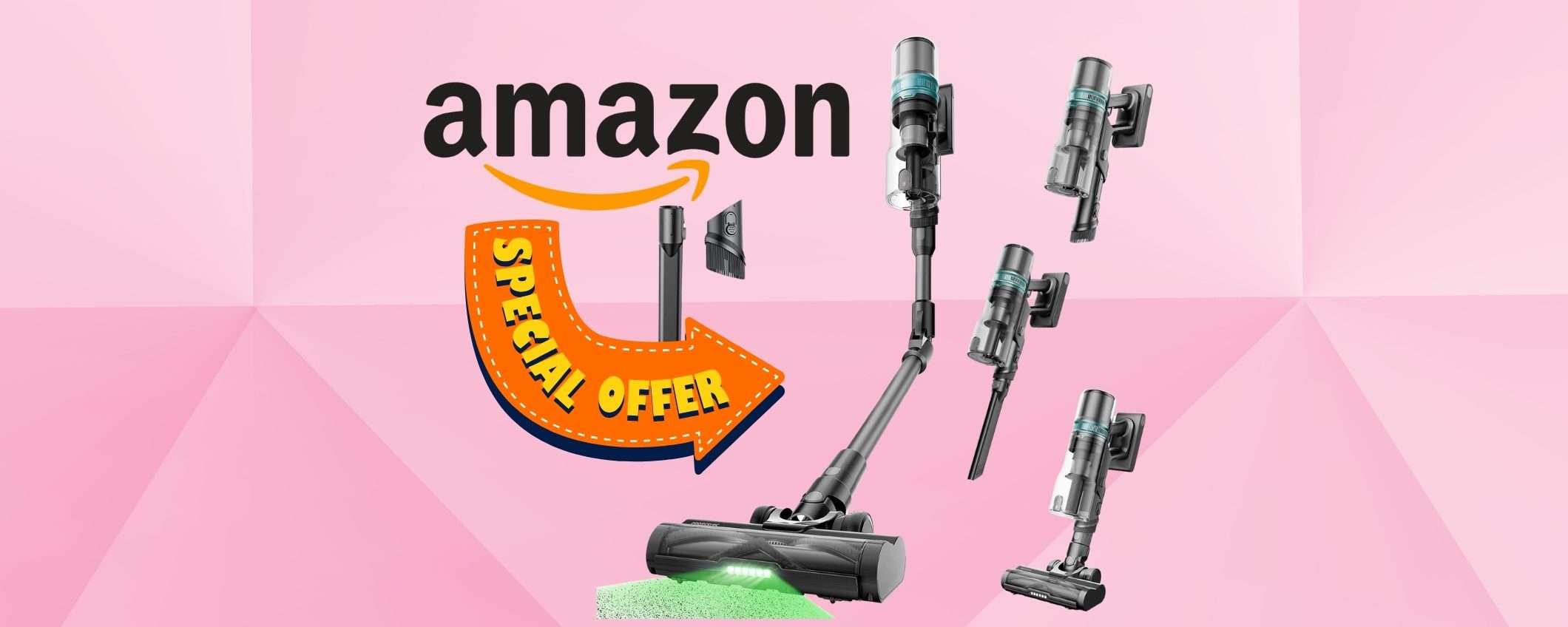 Proscenic P16: aspirapolvere senza fili da 50Kpa e 65 minuti in SCONTO COUPON Proscenic P16: aspirapolvere senza fili da 50Kpa e 65 minuti in SCONTO COUPON