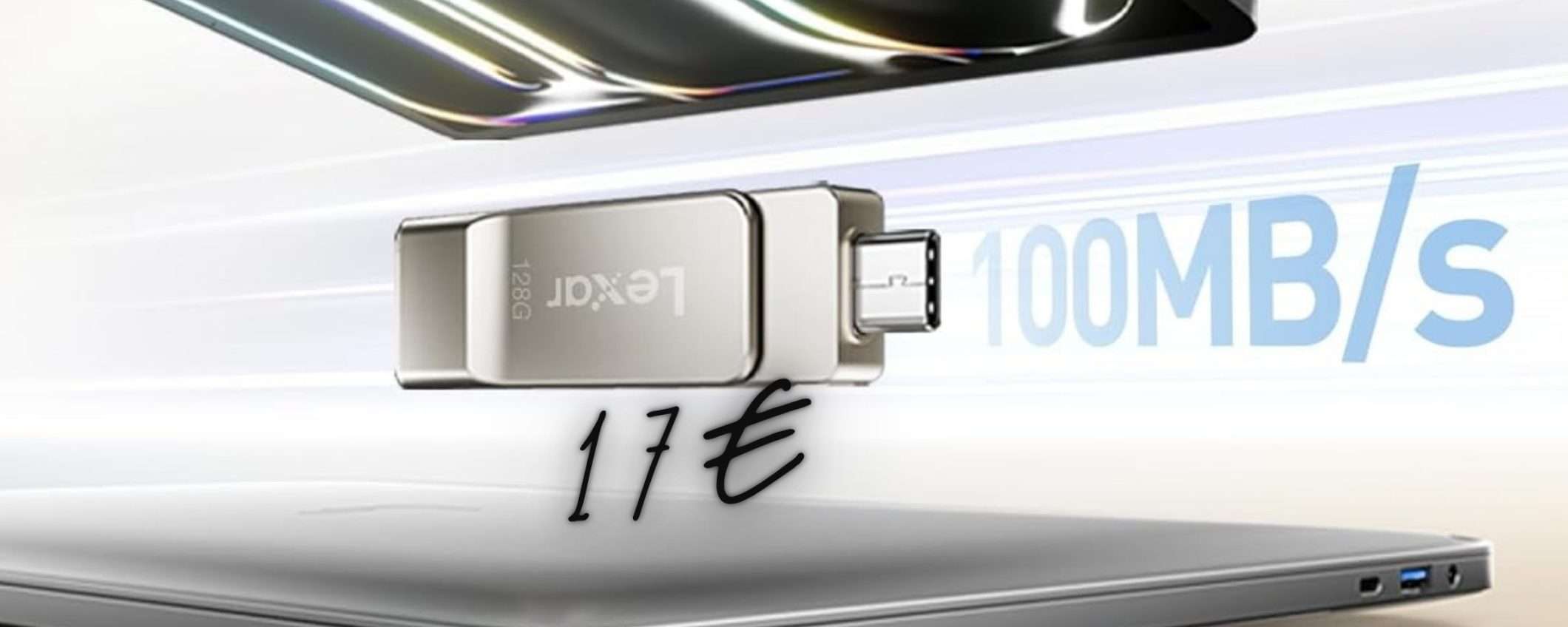 Sposta i file dallo smartphone al PC in un secondo con la chiavetta USB Lexar a 17€