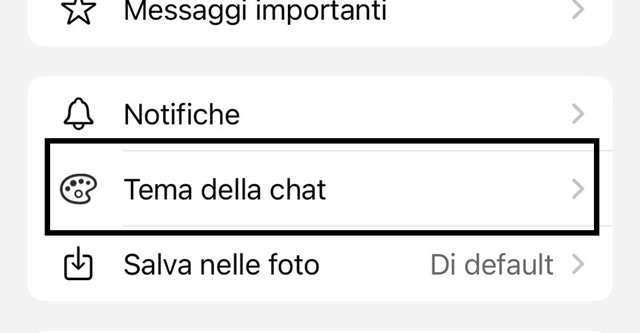 Come modificare il tema di ogni singola chat
