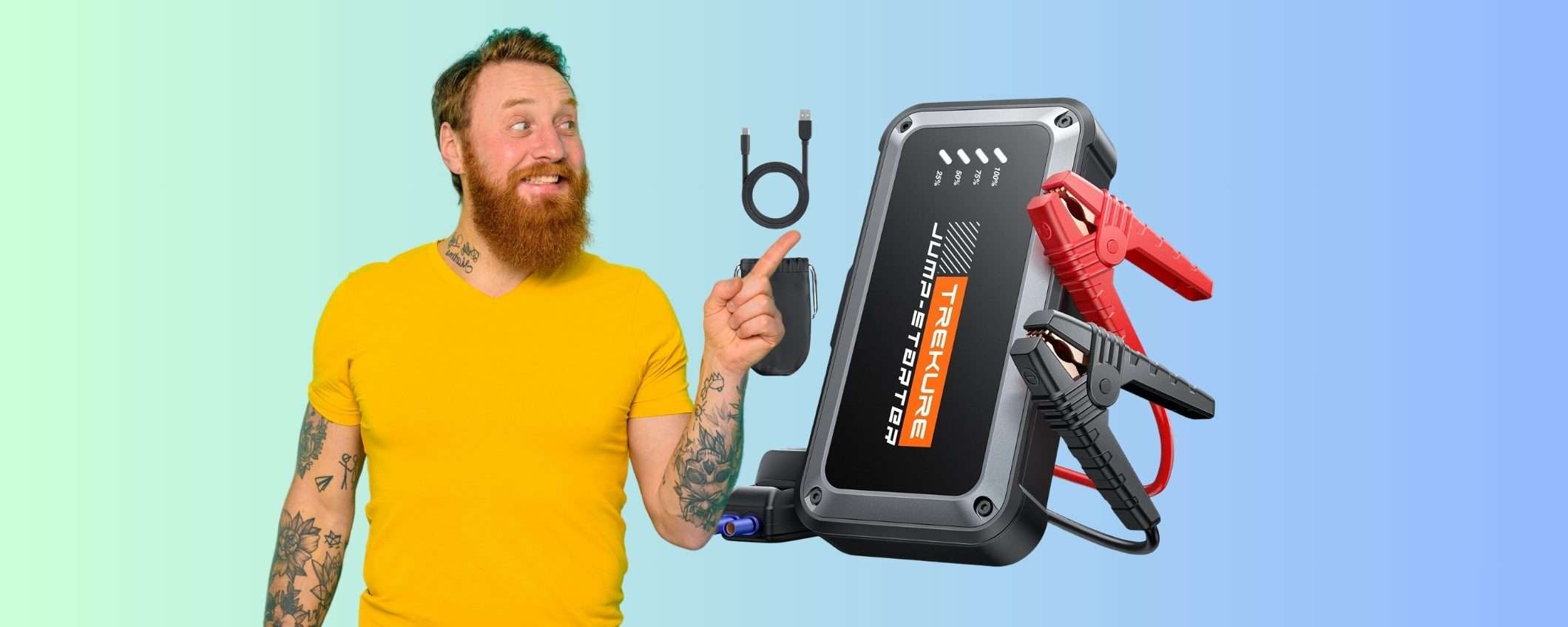 Viaggia sereno con questo avviatore di emergenza in offerta su Amazon Viaggia sereno con questo avviatore di emergenza in offerta su Amazon