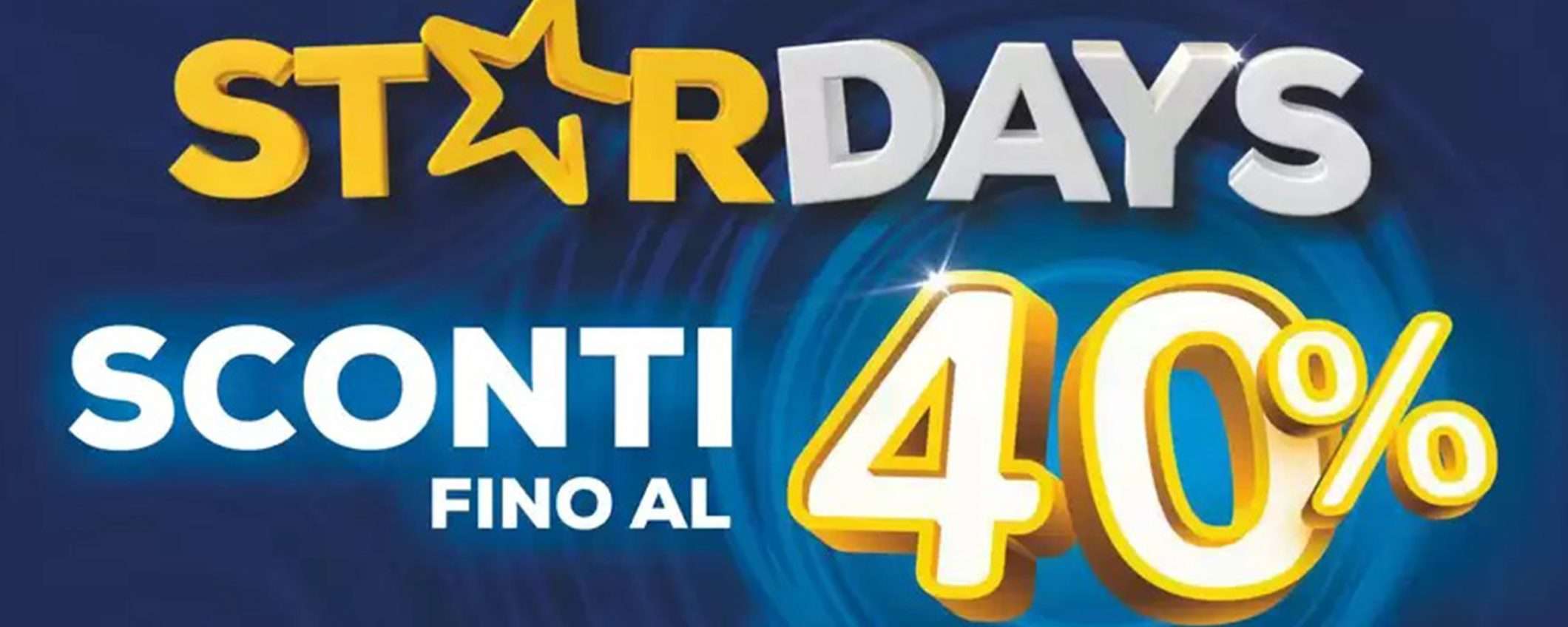Volantino Euronics: con le offerte Star Days, sconti fino al 40% Volantino Euronics: con le offerte Star Days, sconti fino al 40%