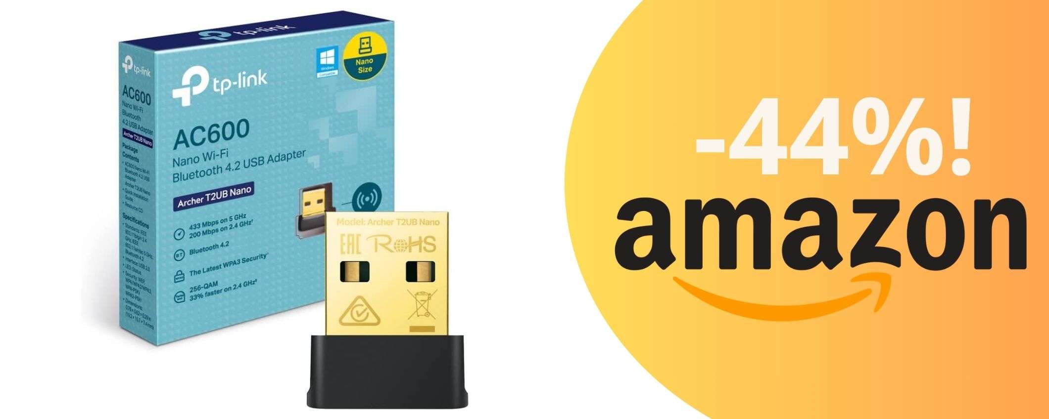 Wi-Fi e Bluetooth in un colpo solo, ora a un prezzo mai visto: l'offerta da non perdere Wi-Fi e Bluetooth in un colpo solo, ora a un prezzo mai visto: l'offerta da non perdere