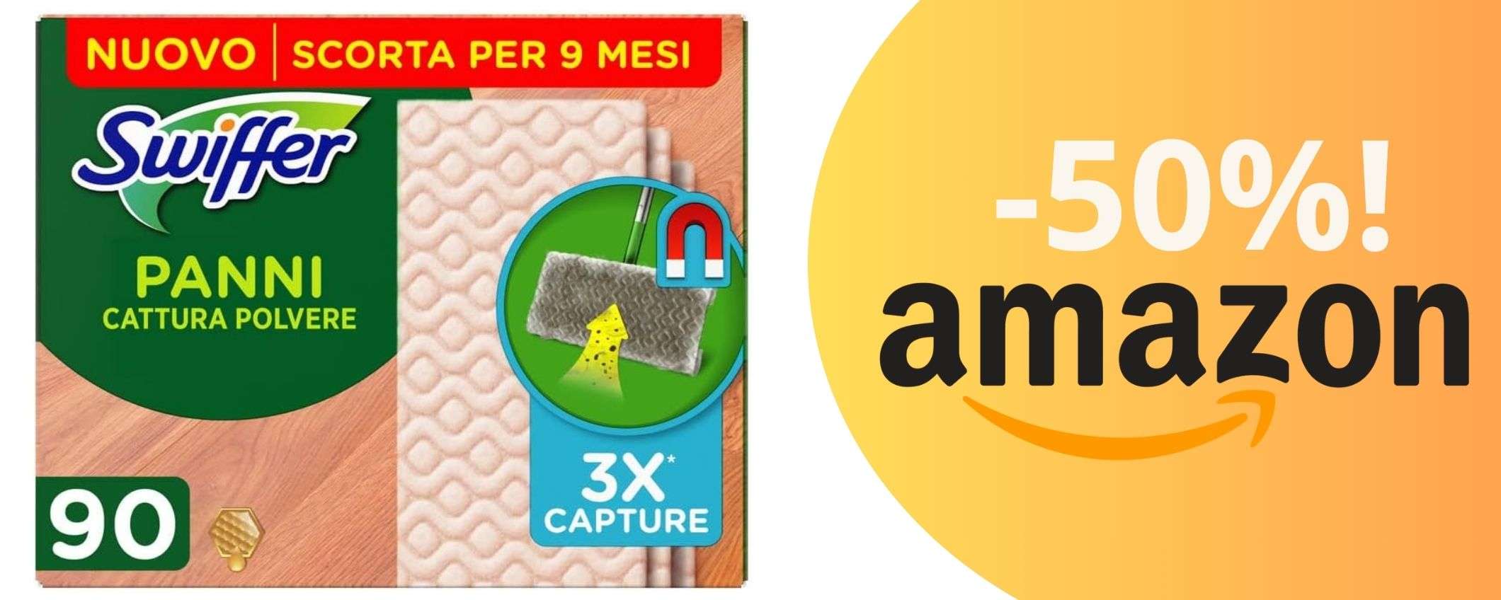 Offerta imperdibile: Swiffer panni catturapolvere per 9 mesi di pulizia impeccabile! Offerta imperdibile: Swiffer panni catturapolvere per 9 mesi di pulizia impeccabile!