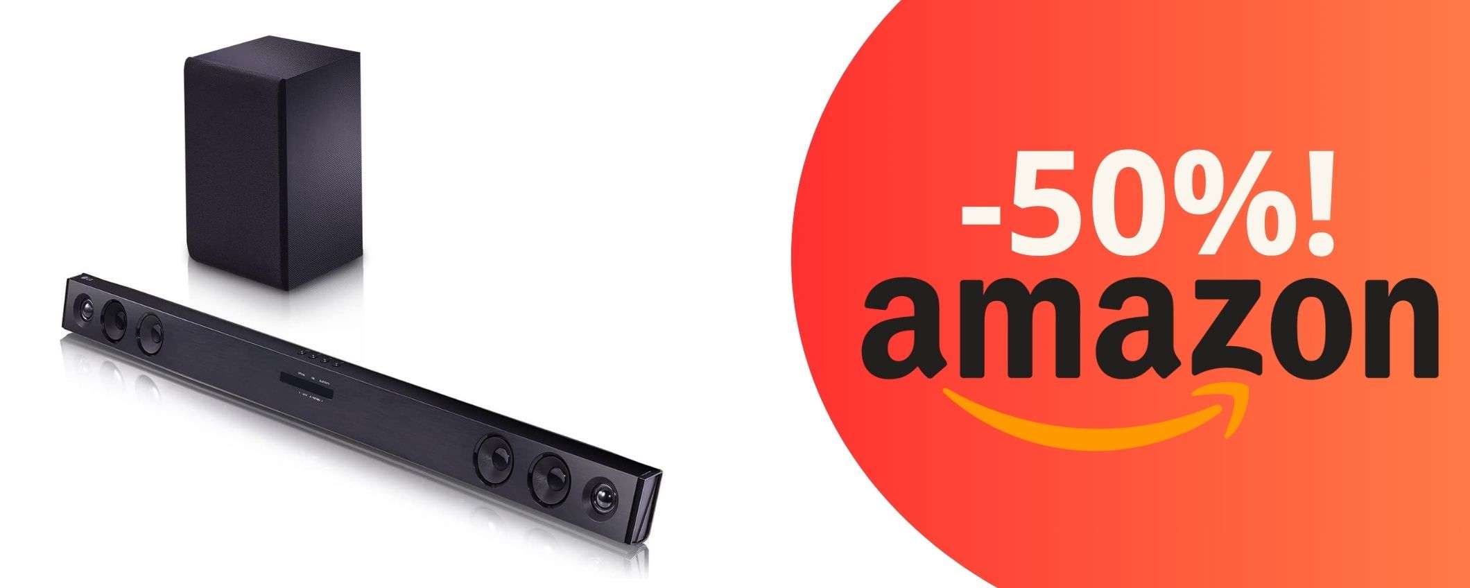 Non perdere l'occasione: Soundbar LG con Bluetooth e USB in sconto speciale! Non perdere l'occasione: Soundbar LG con Bluetooth e USB in sconto speciale!