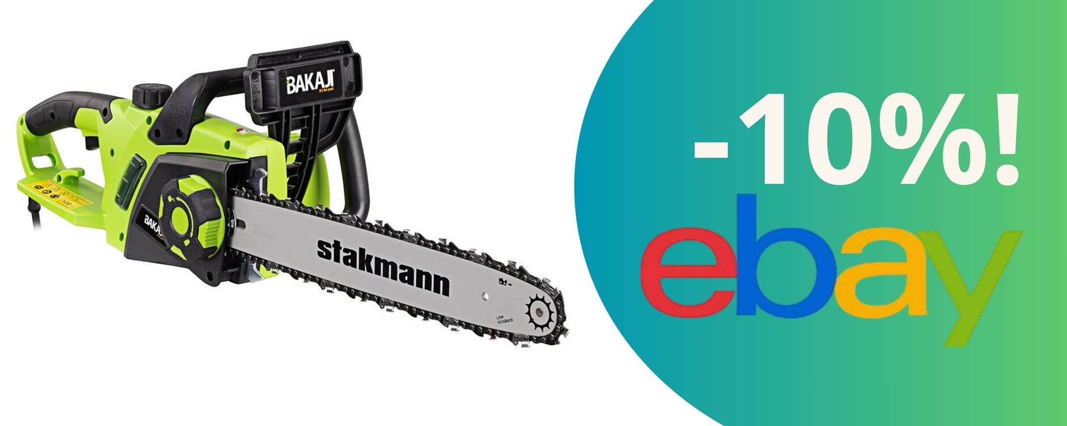 Taglia tutto con questa motosega elettrica da 2400 Watt: oggi a un prezzo mai visto! Taglia tutto con questa motosega elettrica da 2400 Watt: oggi a un prezzo mai visto!