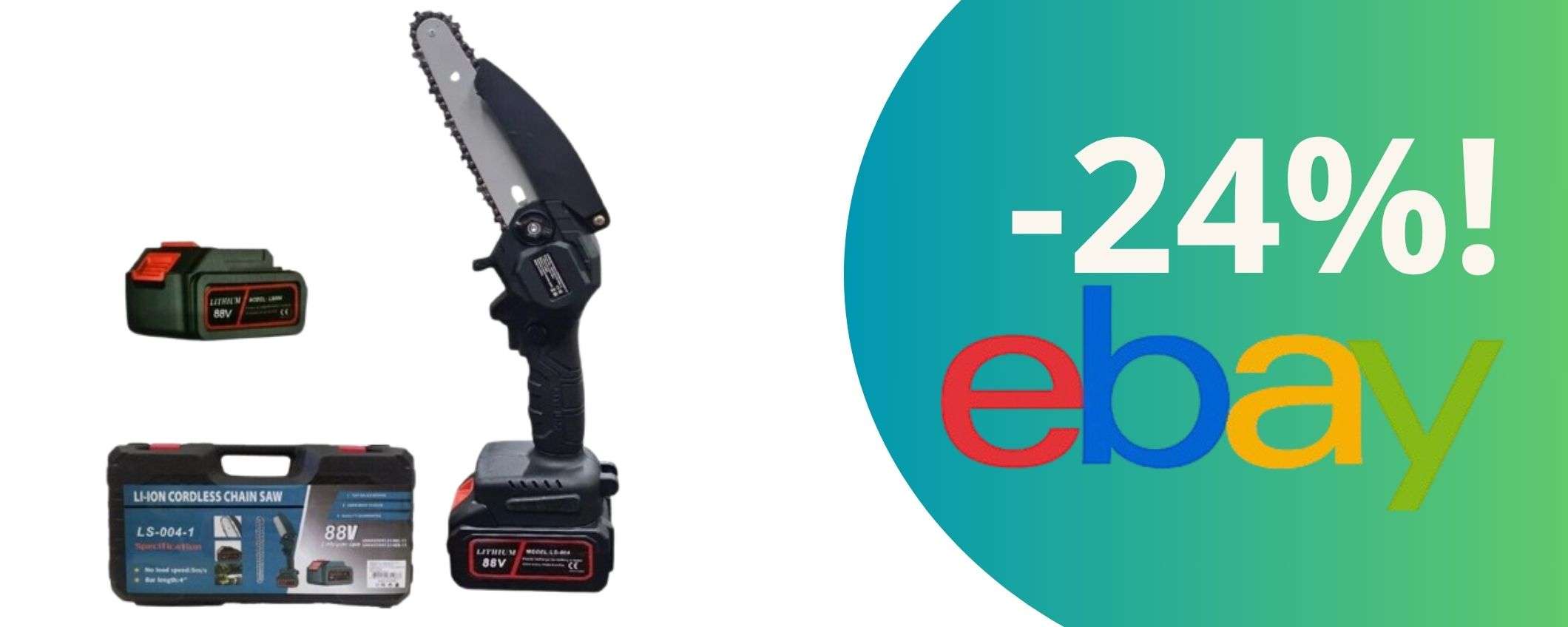 Offerta lampo: mini motosega da 88V, potenza e leggerezza a portata di mano! Offerta lampo: mini motosega da 88V, potenza e leggerezza a portata di mano!