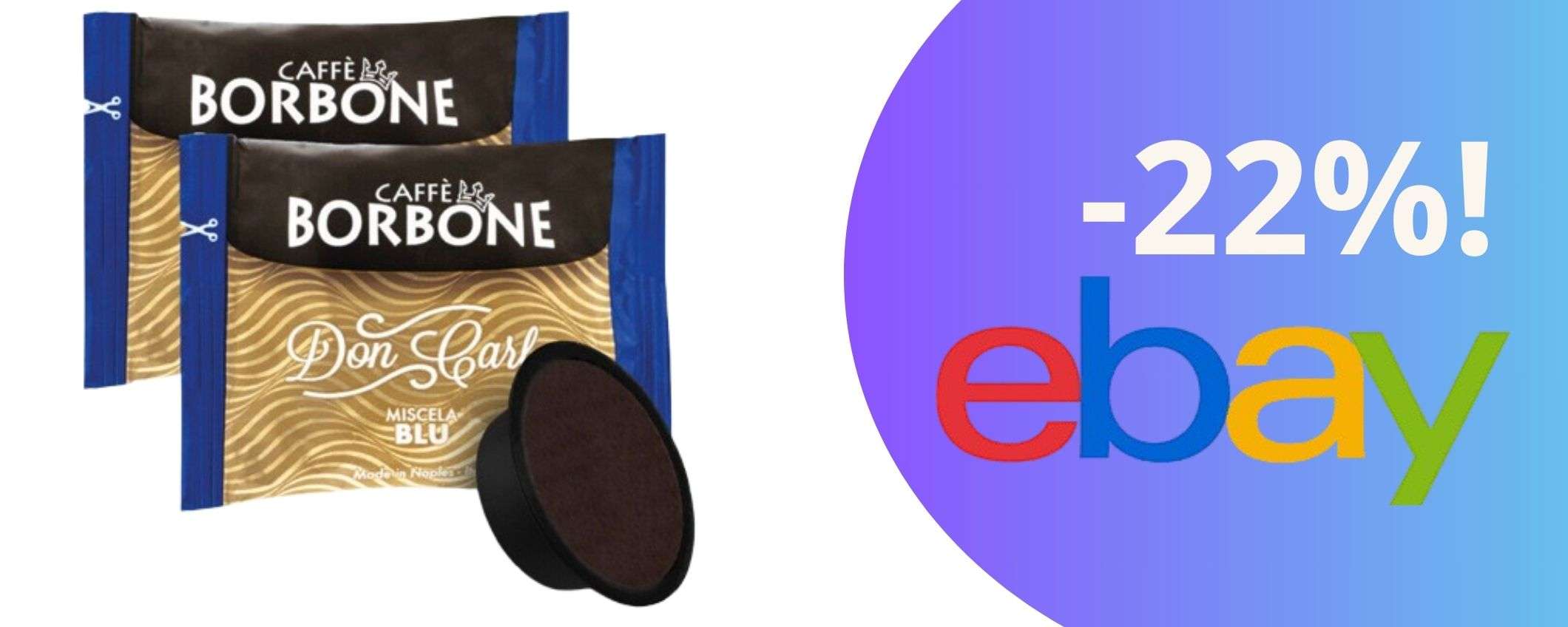 200 capsule Borbone Don Carlo Blu: caffè da bar a casa tua, ora in super offerta! 200 capsule Borbone Don Carlo Blu: caffè da bar a casa tua, ora in super offerta!