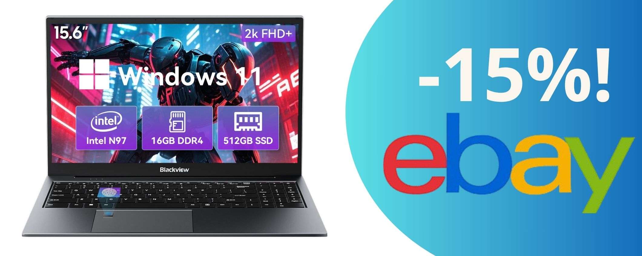 Offerta lampo: il notebook ideale per lavoro e studio ad un prezzo da non perdere! Offerta lampo: il notebook ideale per lavoro e studio ad un prezzo da non perdere!