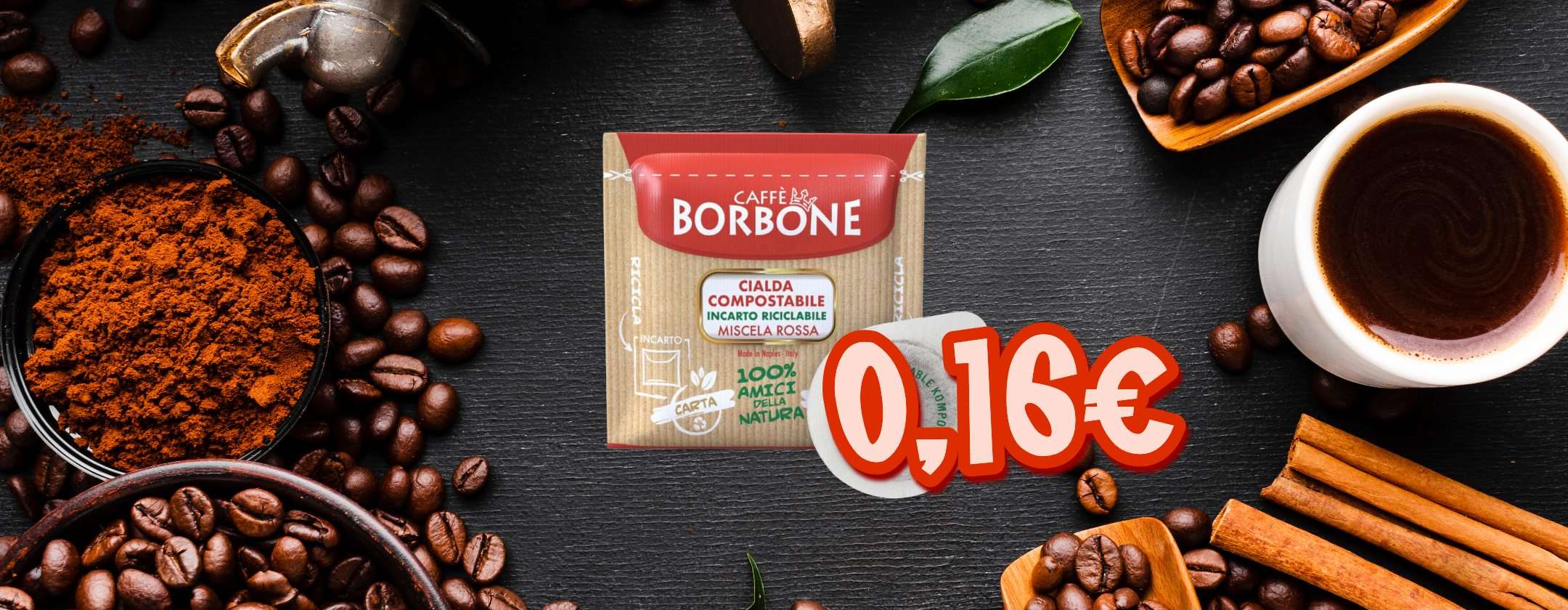 300 Cialde Caffè Borbone ESE da soli 46€ su eBay