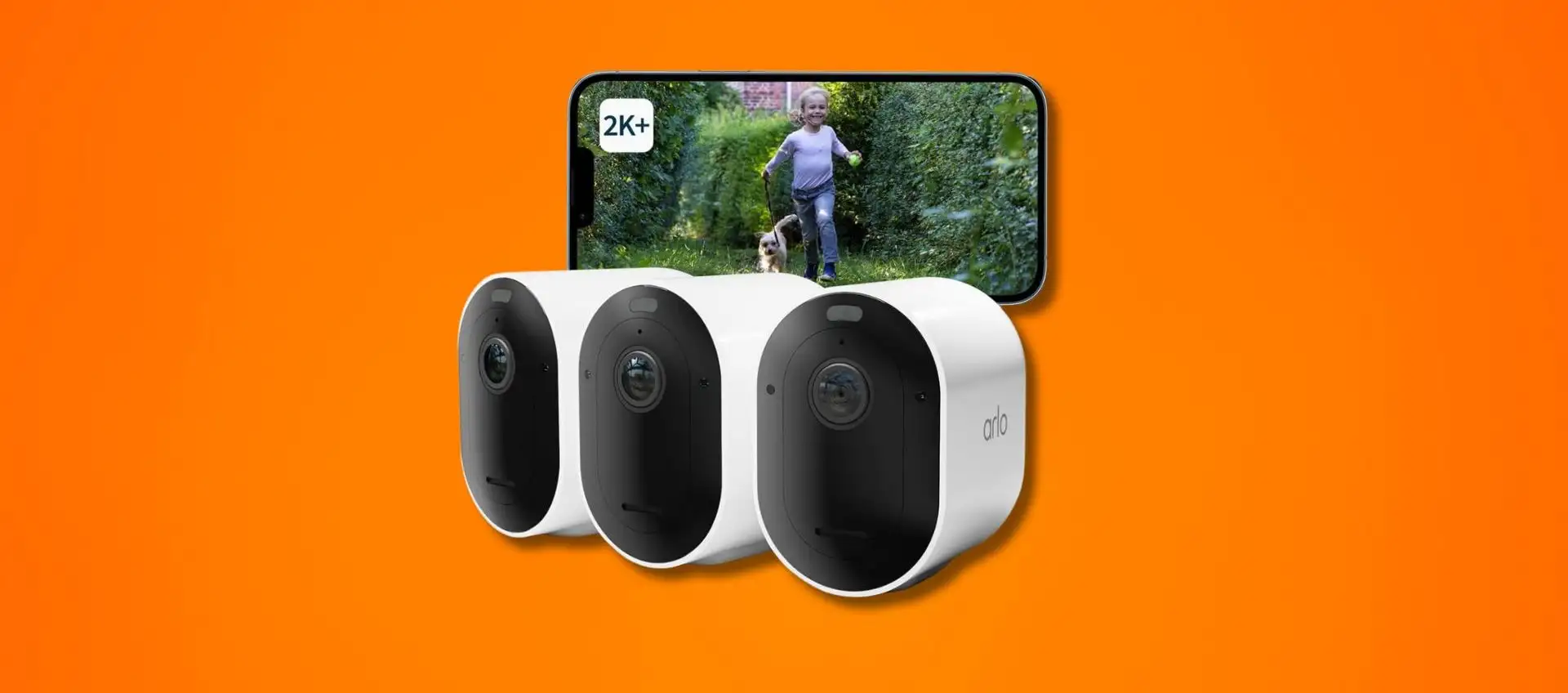 Arlo Pro 5 a 356,99€: sconto del 31% sul kit da 3 telecamere Wi-Fi 2K con sirena e visione notturna Arlo Pro 5 a 356,99€: sconto del 31% sul kit da 3 telecamere Wi-Fi 2K con sirena e visione notturna