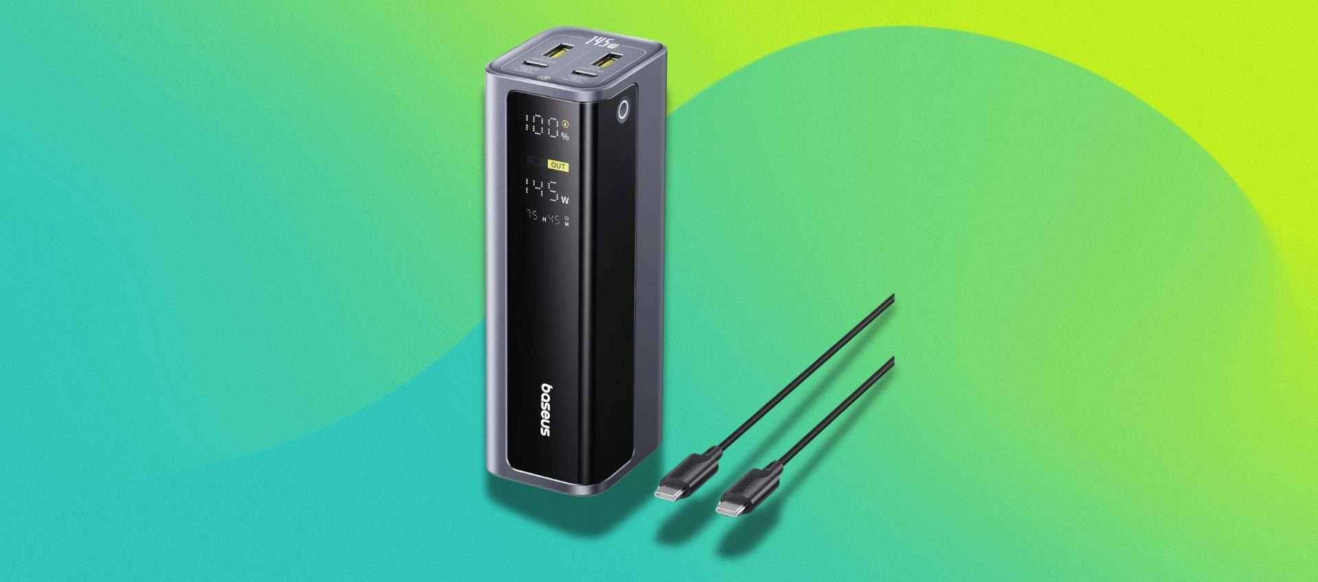 Baseus EnerGeek 145W: powerbank potente e compatto in offerta su Amazon