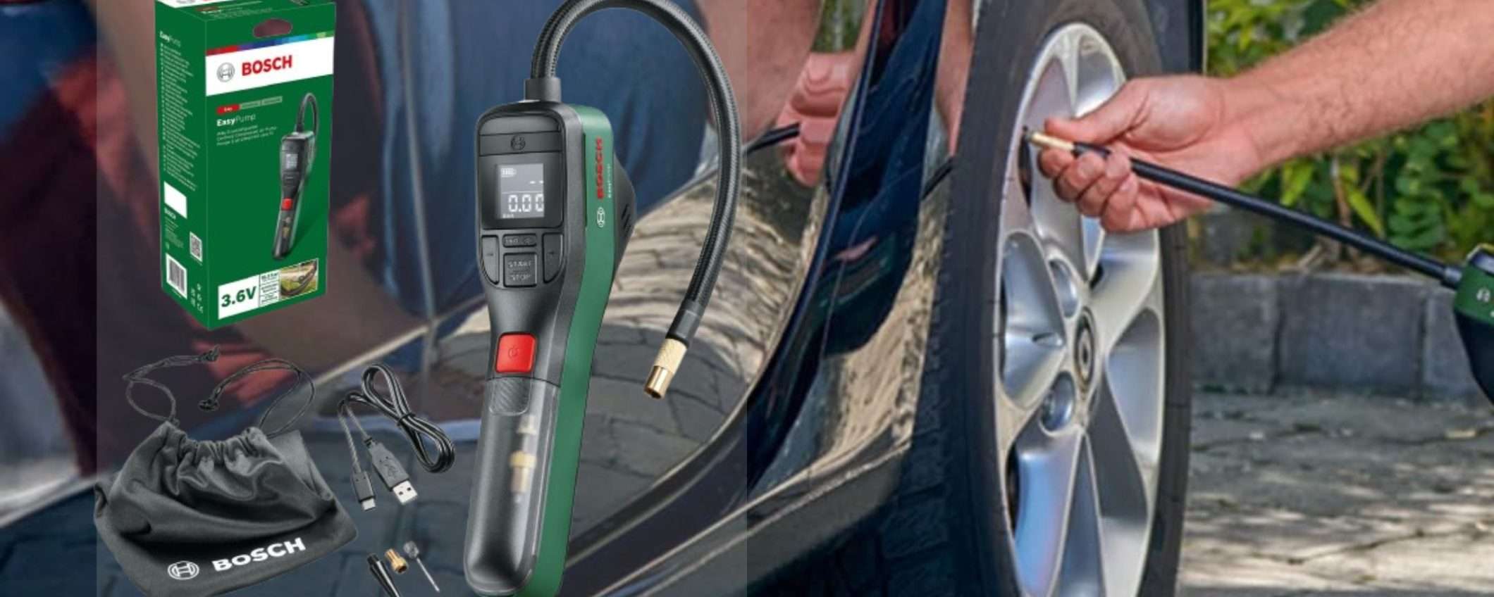 Bosch, la BOMBA su Amazon: il mitico compressore portatile CROLLA a 56€ Bosch, la BOMBA su Amazon: il mitico compressore portatile CROLLA a 56€