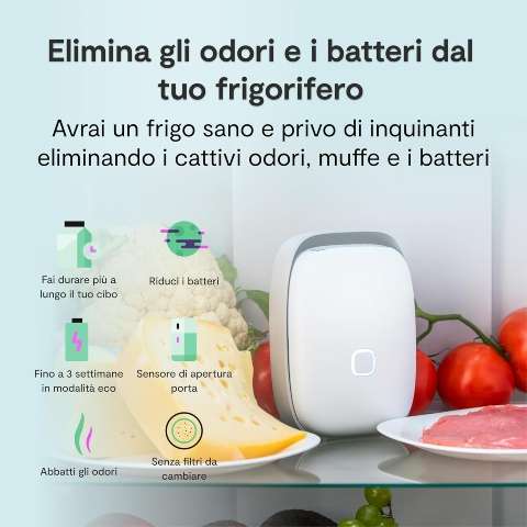 Dispositivo elimina odori frigo