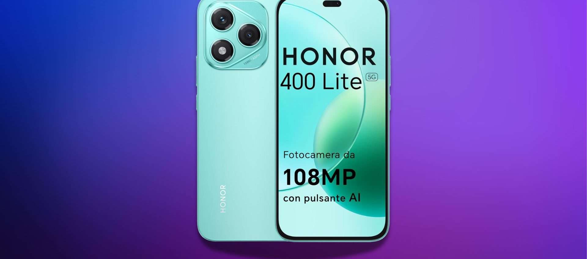 HONOR 400 Lite in offerta: fotocamera da 108MP e prestazioni top