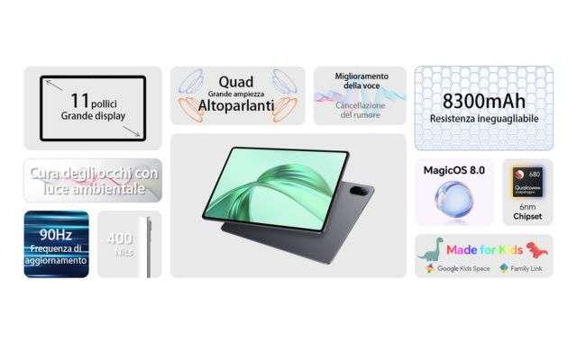 Honor Pad X8a caratteristiche