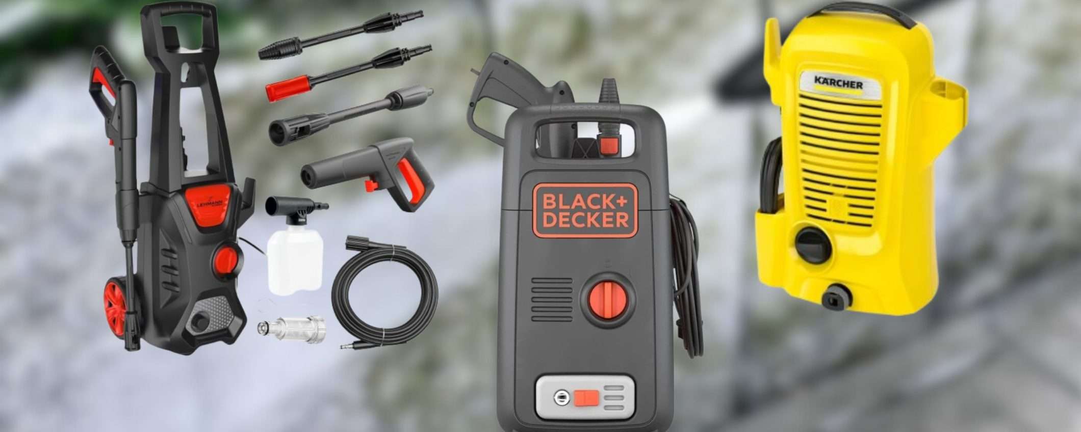 Idropulitrici potenti da 50€ a 80€ su Amazon: Kärcher, Black+Decker e altri