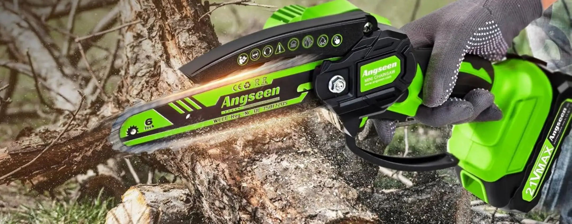 Mini motosega per potatura in SUPER DOPPIO SCONTO: occasione fai-da-te su Amazon
