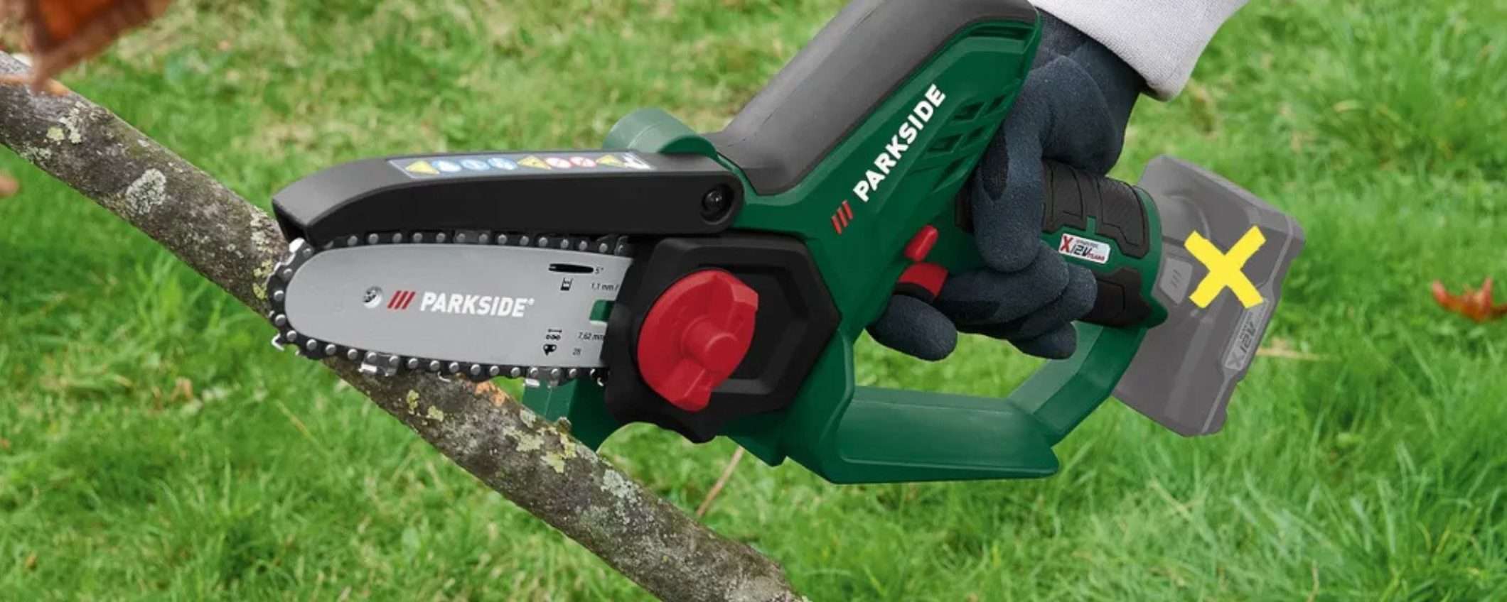 Lidl Parkside promo SHOCK: motosega a batteria leggera e potente a 29,99€ Lidl Parkside promo SHOCK: motosega a batteria leggera e potente a 29,99€