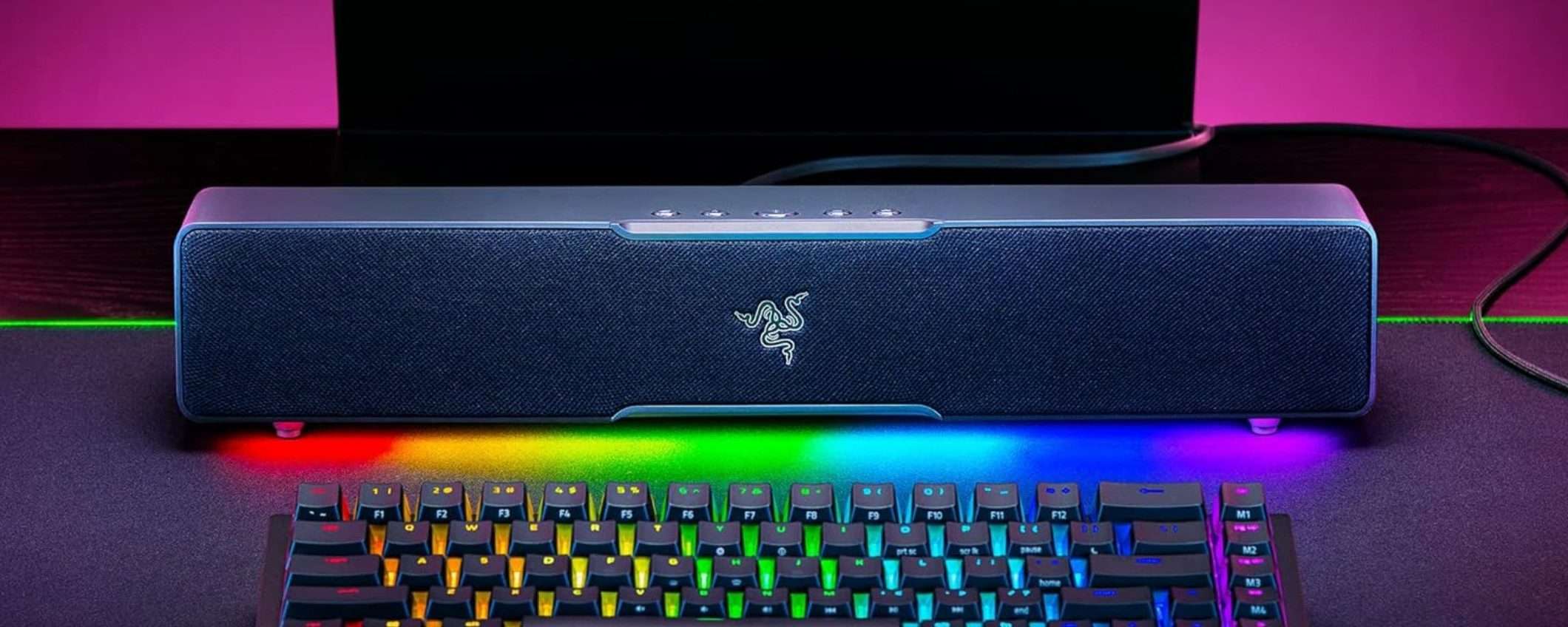 Soundbar Razer per PC: compatta e potente, in offerta a 99,99 euro (Amazon Tech Week)