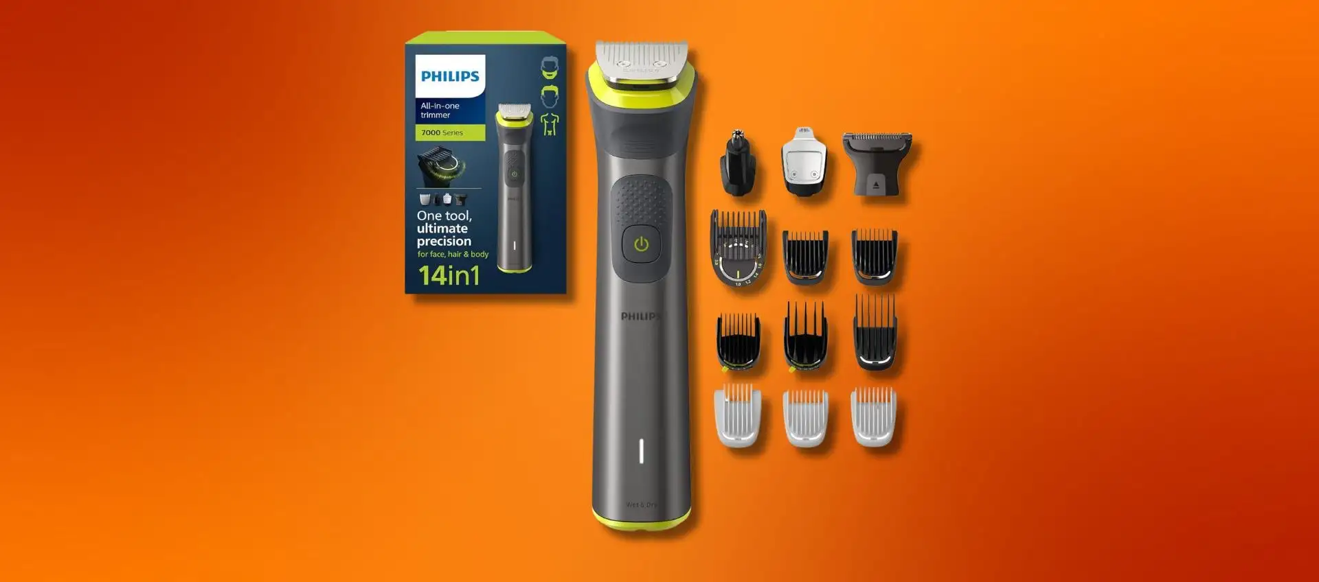 Philips Multigroom Serie 7000 a 54,99€: rifinitore 14 in 1 per viso, corpo e capelli (-48%) Philips Multigroom Serie 7000 a 54,99€: rifinitore 14 in 1 per viso, corpo e capelli (-48%)