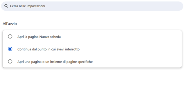 Come attivare la funzione "Continua dal punto in cui avevi interrotto" su Chrome da desktop