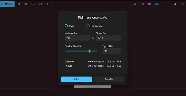 App foto di Windows: modifiche veloci