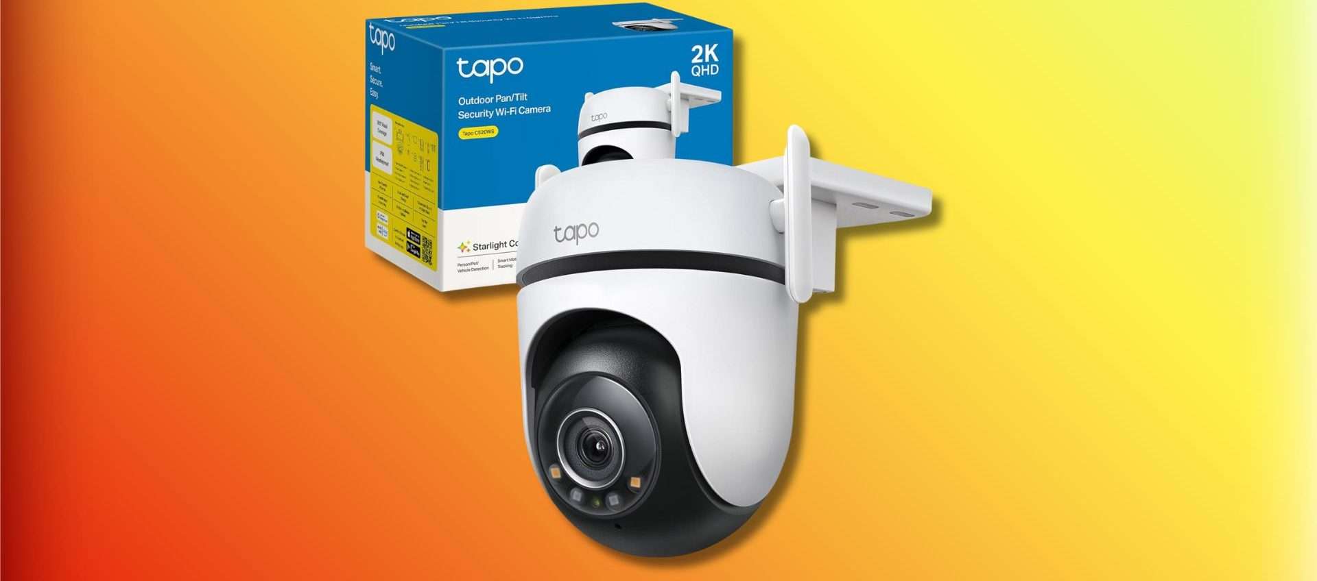 Tapo C520WS a 59,99€: sconto del 33% sulla videocamera Wi-Fi 2K per esterni con AI e visione notturna Tapo C520WS a 59,99€: sconto del 33% sulla videocamera Wi-Fi 2K per esterni con AI e visione notturna
