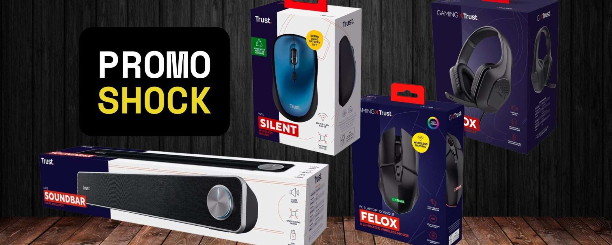 Trust: SCONTI PAZZI all'Amazon Tech Week, promozioni da 5,99€ Trust: SCONTI PAZZI all'Amazon Tech Week, promozioni da 5,99€