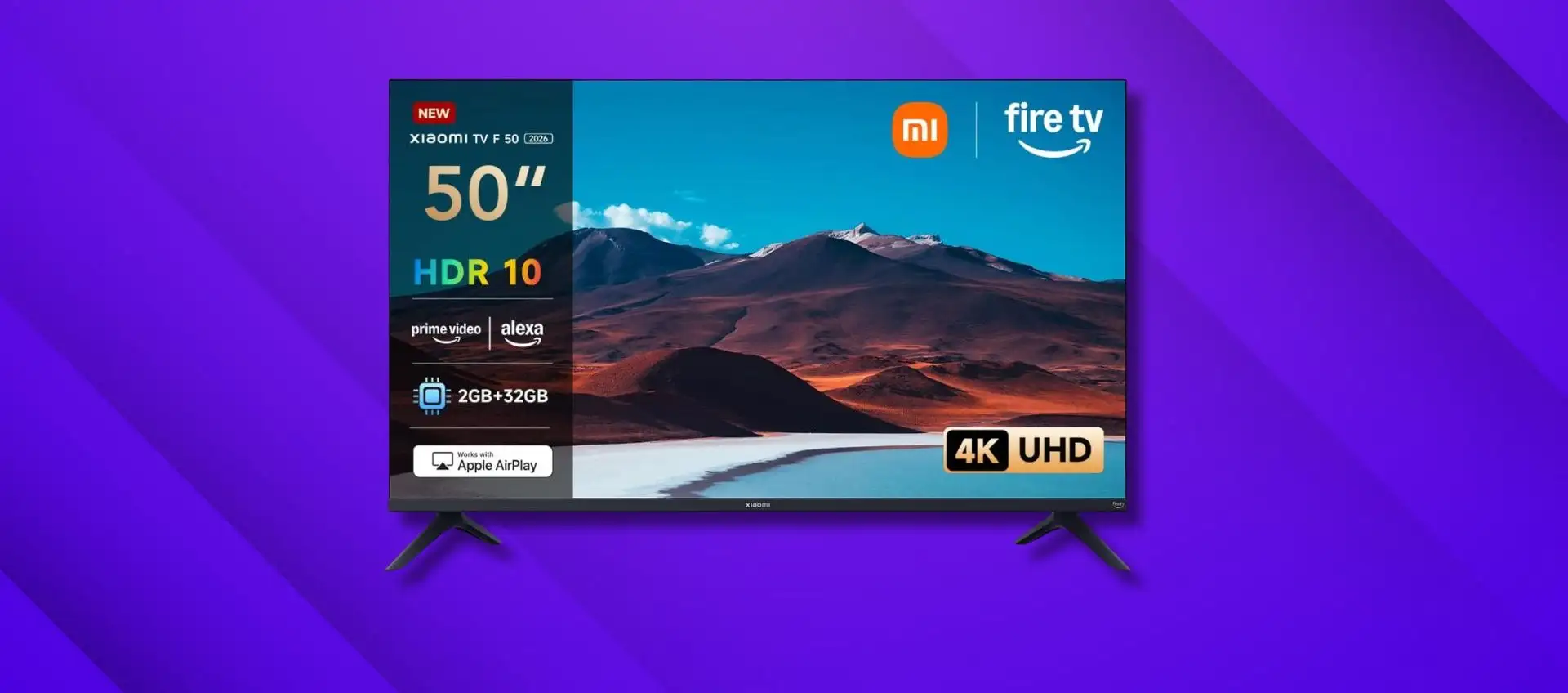 Xiaomi TV F 50 a 299€: sconto del 17% sulla smart TV 4K con Fire OS e Alexa integrata Xiaomi TV F 50 a 299€: sconto del 17% sulla smart TV 4K con Fire OS e Alexa integrata