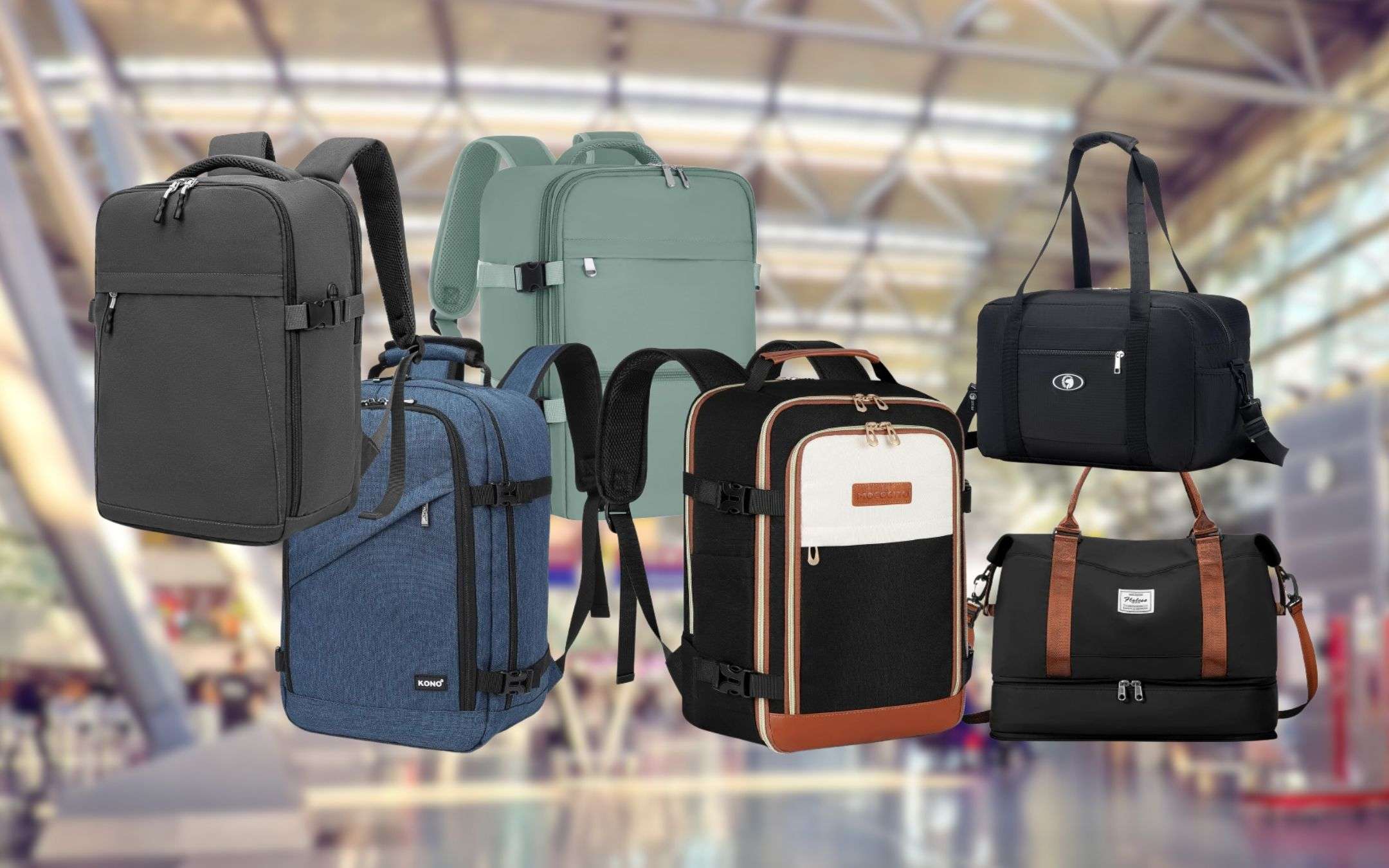 Kono Sac a Dos de Voyage Bagage Cabine 40x20x25cm pour sous Siège Kono Sac a Dos de Voyage Bagage Cabine 40x20x25cm pour sous Siège