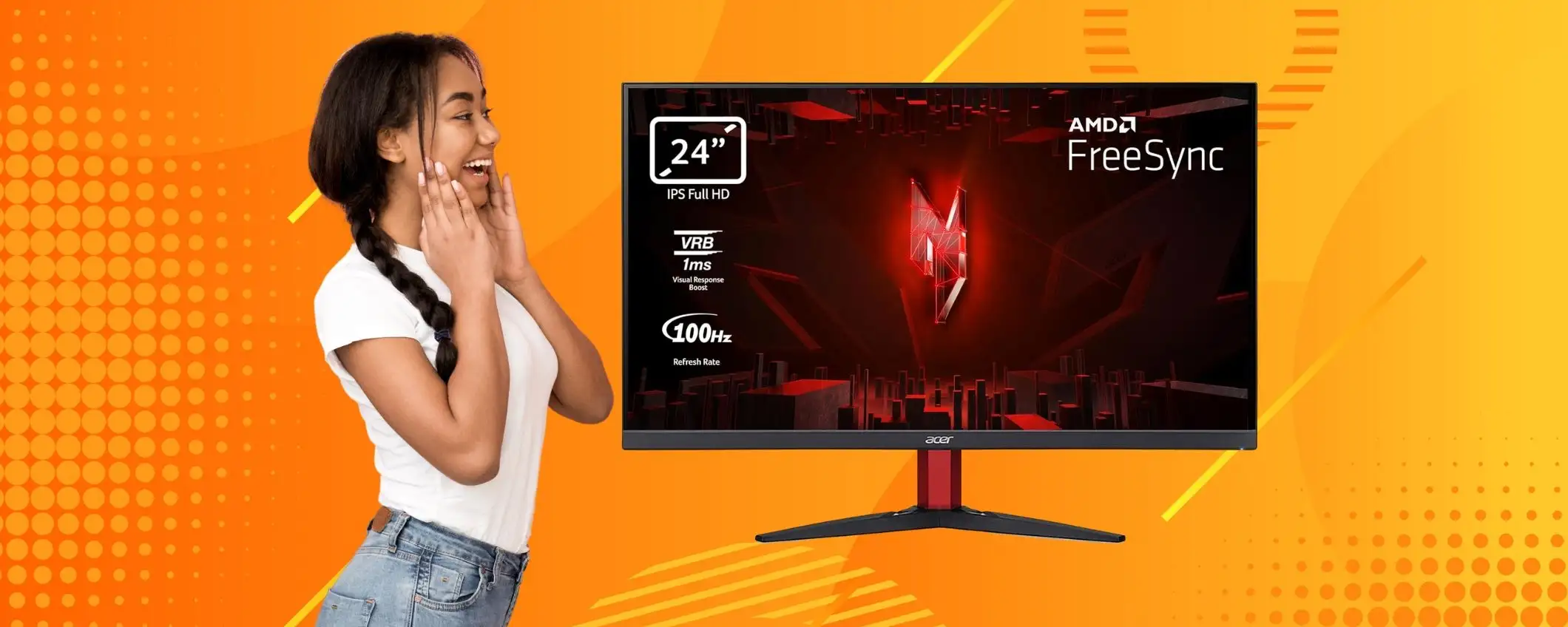 Acer Nitro: monitor gaming da 24 Acer Nitro: monitor gaming da 24