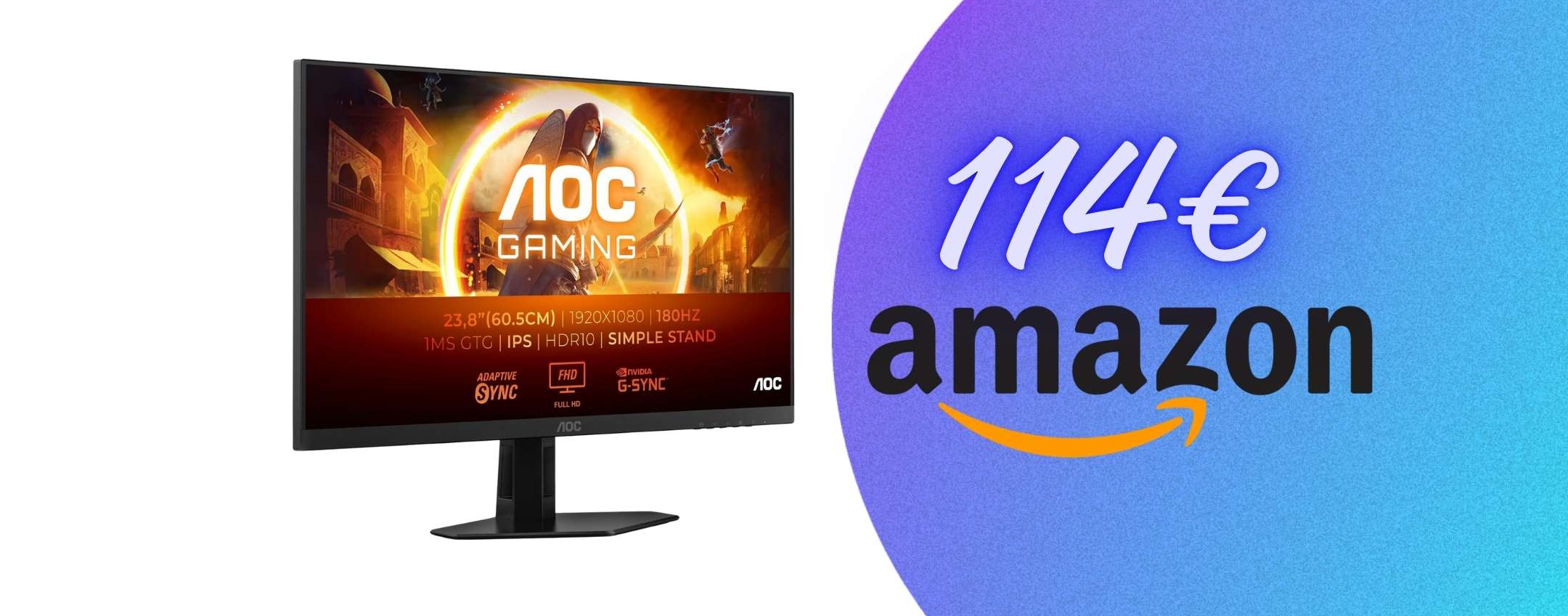AOC Gaming: monitor da 24 pollici e 180 Hz per un upgrade da Gamer