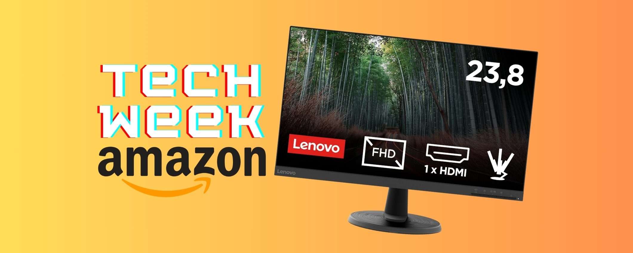 Appena 79€ grazie alla Tech Week Amazon e puoi avere questo monitor Lenovo da 24 Appena 79€ grazie alla Tech Week Amazon e puoi avere questo monitor Lenovo da 24