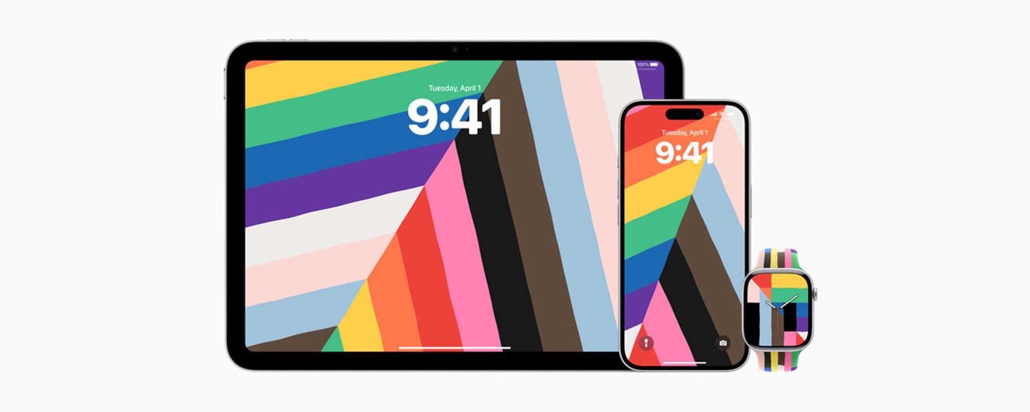 Apple celebra il mese del Pride con un cinturino unico, un quadrante e sfondi a tema Apple celebra il mese del Pride con un cinturino unico, un quadrante e sfondi a tema