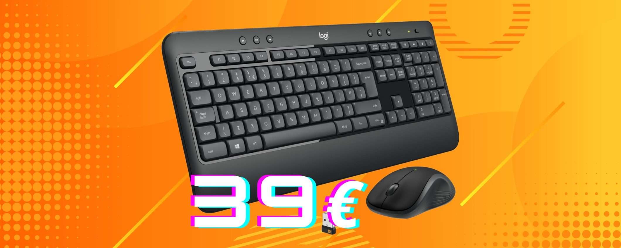 Combo tastiera e mouse Logitech MK540: libertà wireless e prezzo shock Combo tastiera e mouse Logitech MK540: libertà wireless e prezzo shock